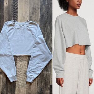 ALO Yoga Light Gray Crop Top